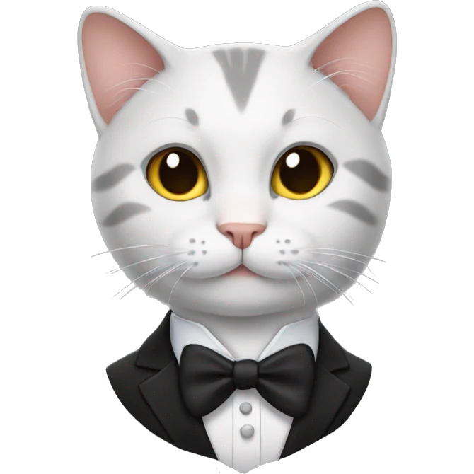 Cat wearing tux emoji