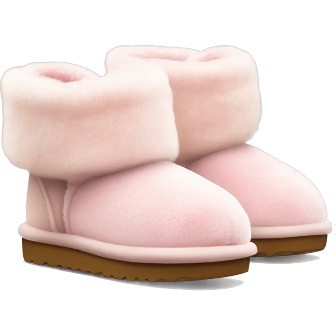 fuzzy slippers uggs light pink emoji