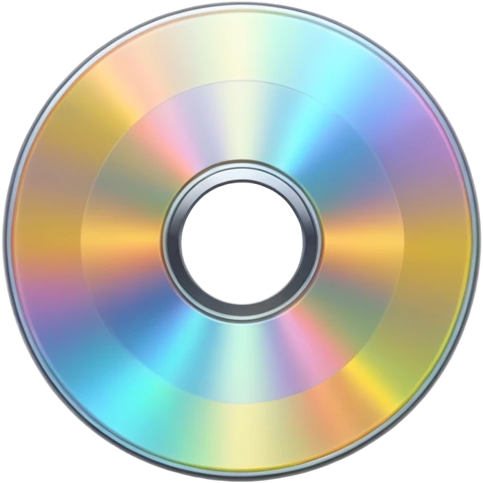 белый светящийся CD-диск, no background emoji