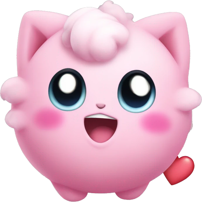 jiggly puff with heart emoji