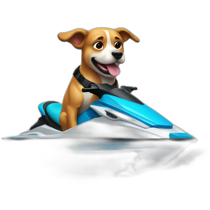 dog on a jetski emoji