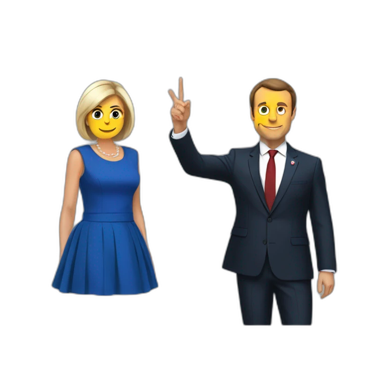 Macron sur Brigitte emoji