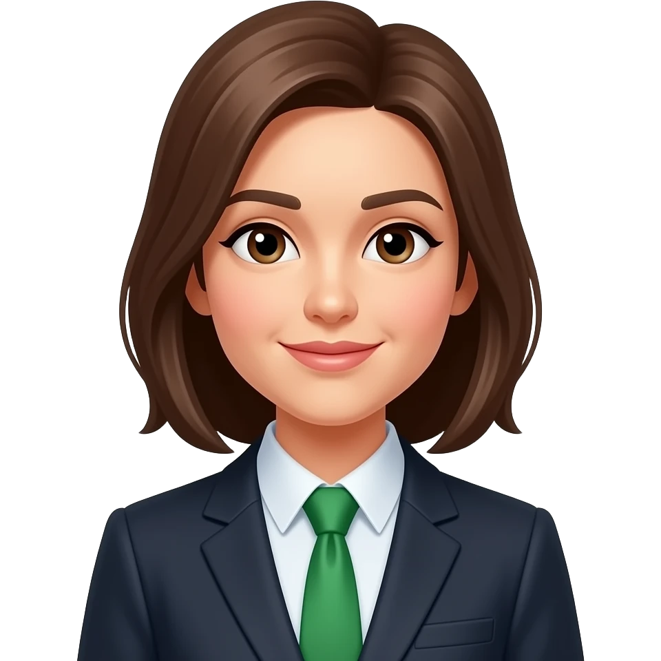 an office girl wear green tie emoji