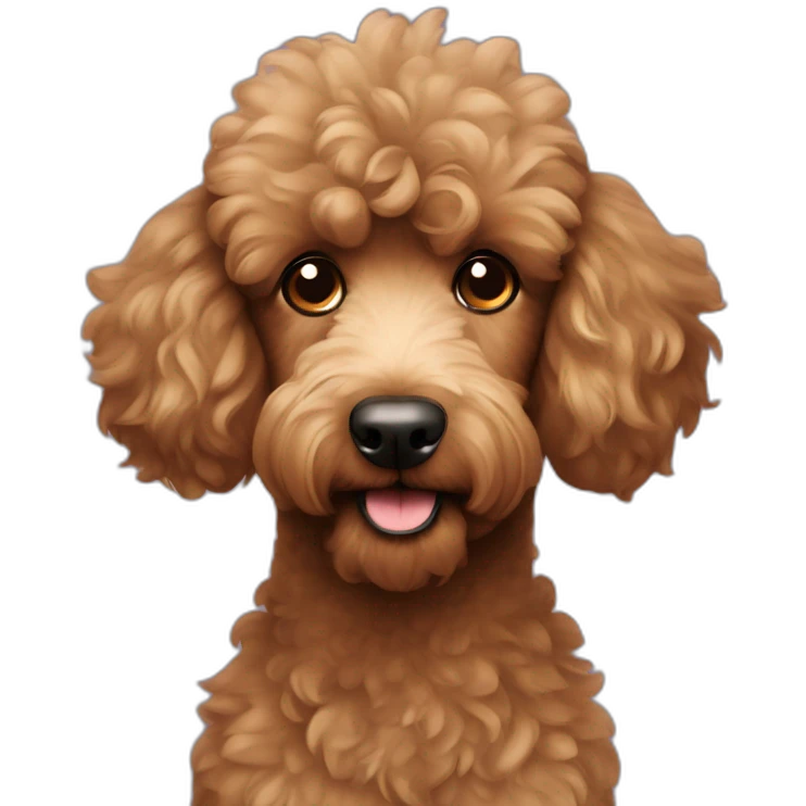 scruffy brown poodle emoji