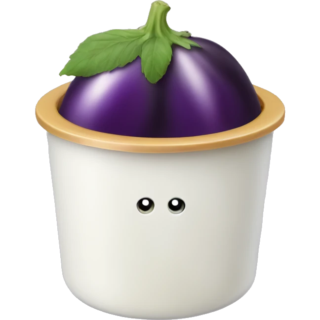 Eggplant yoghurt emoji