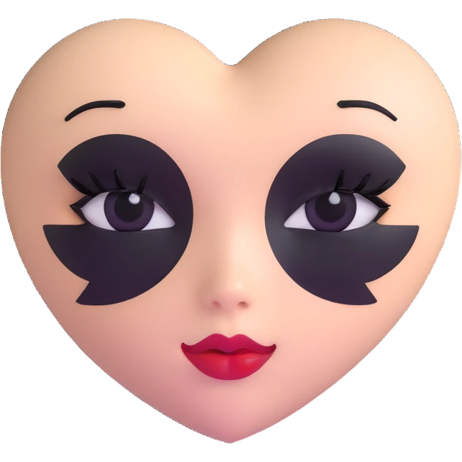 goth heart emoji emoji