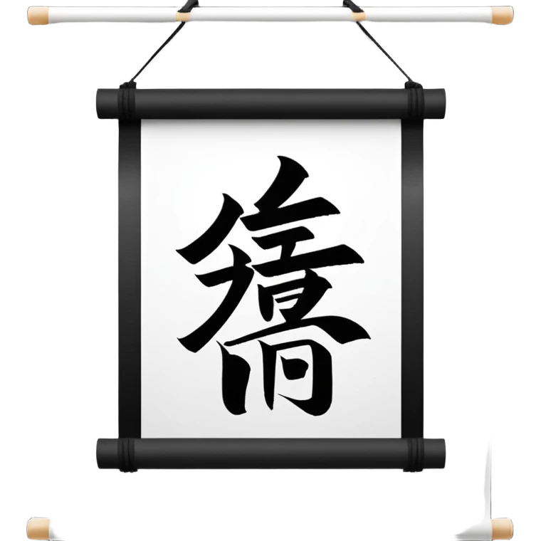 Japanese calligraphy scroll emoji