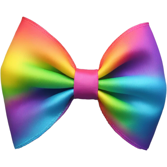 Rainbow hair bow  emoji