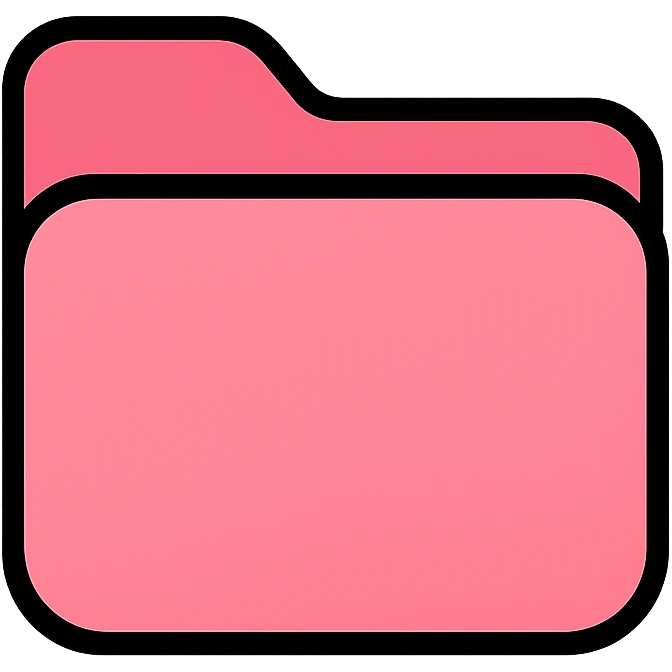 pink document folder with tab emoji