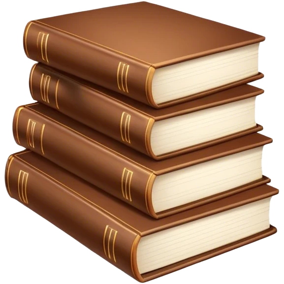 Brown book stack  emoji