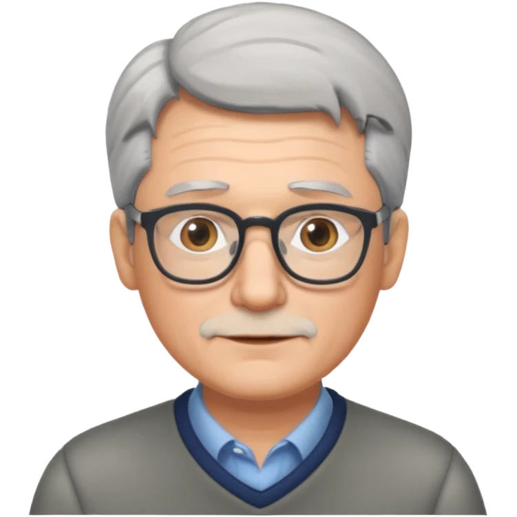 father with glasses and gray hair emoji