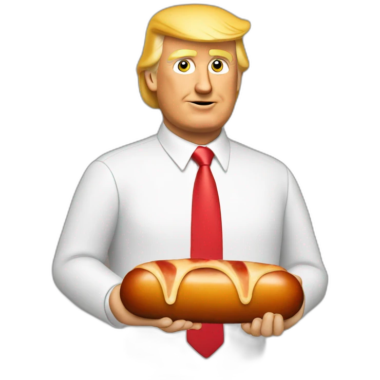 trump-holding-his-sausage emoji
