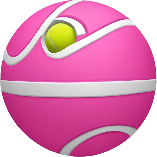 pink tennis ball emoji