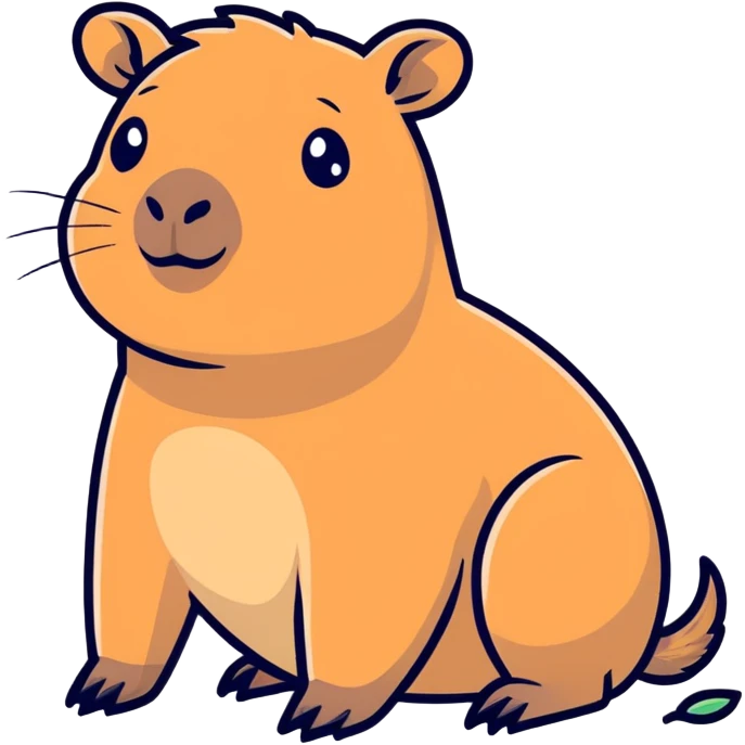 cute baby capybara  emoji