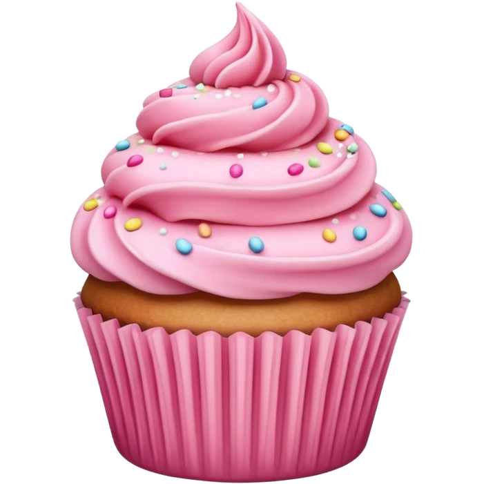 Cupcake with pink icing emoji