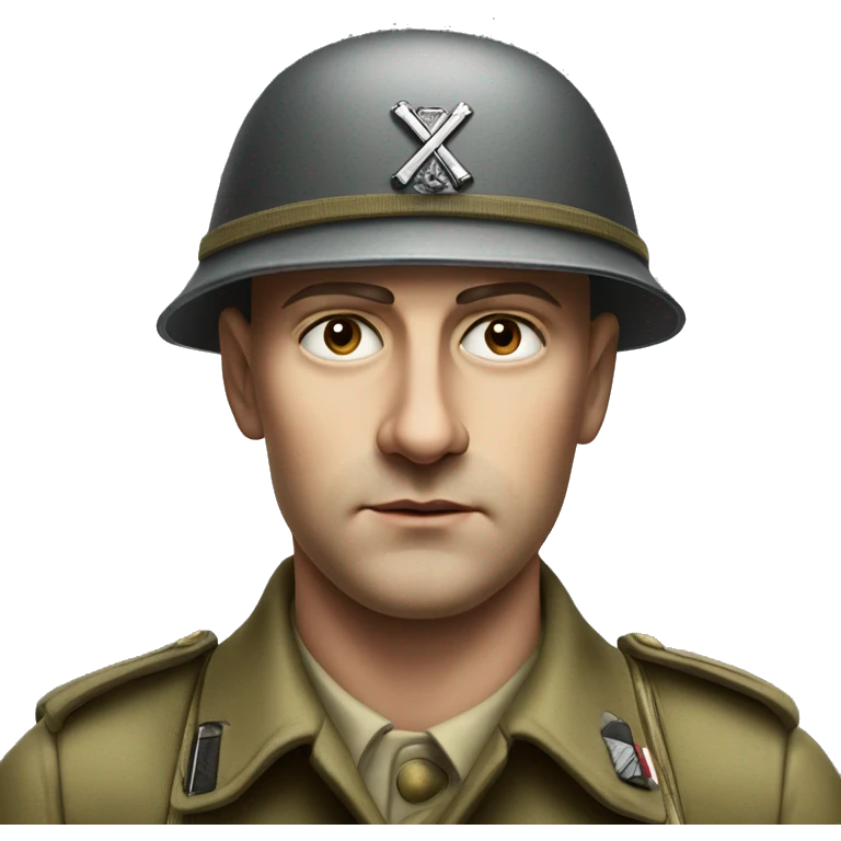 serious german soldier the middle of the XX century photorealistic  emoji