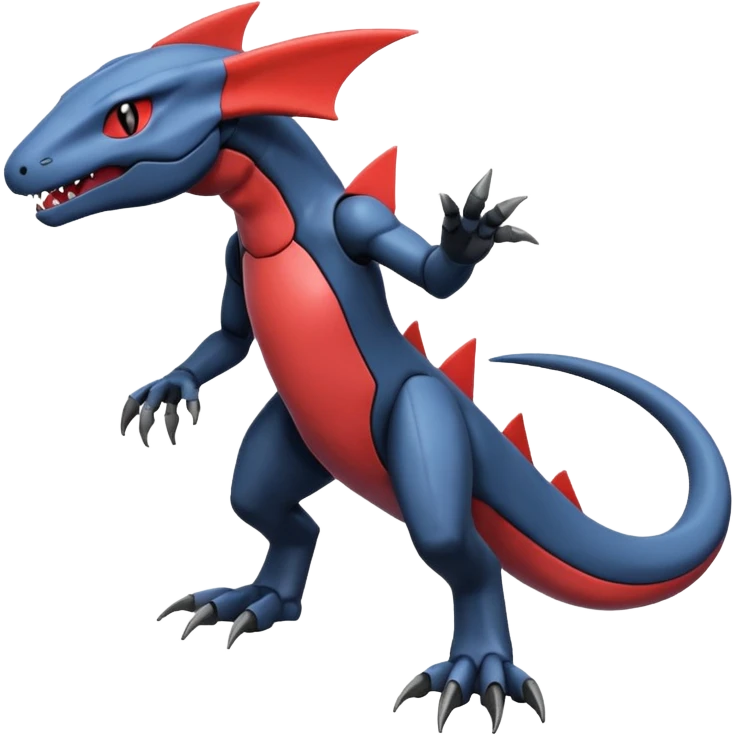 Heliolisk-Salandit-Gible-Cyclizar-Genesect-Pokémon, full body emoji