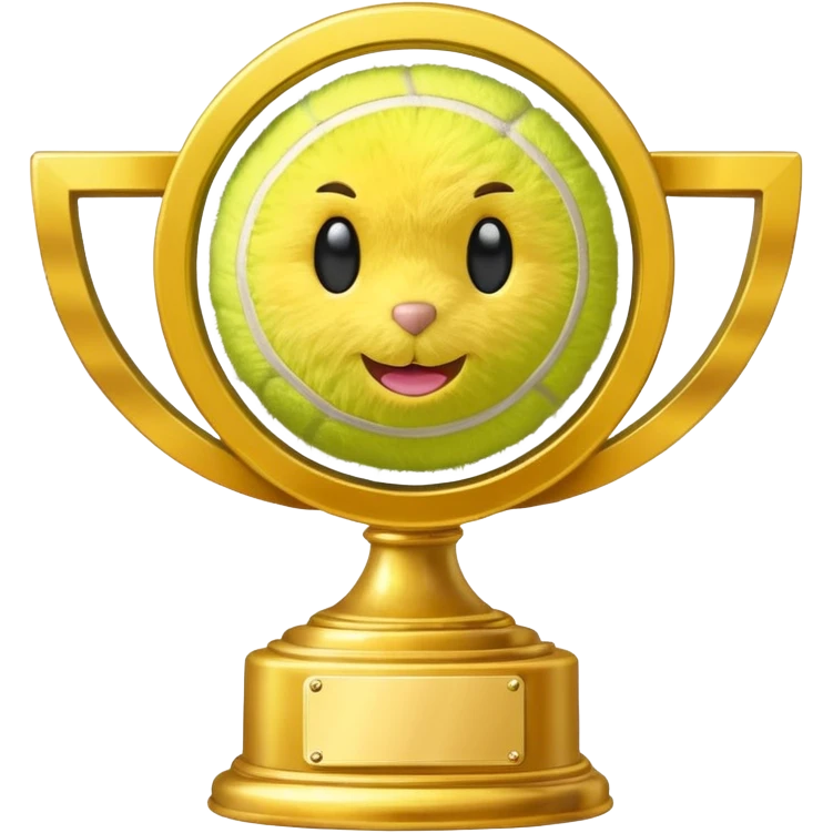 Tennis ball with trophy emoji