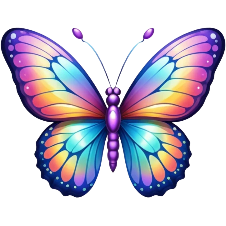 Iridescent shiny glimmering beautiful glittery butterfly  emoji