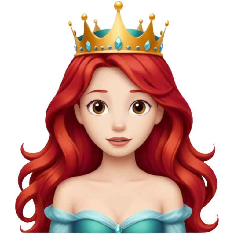 ariel Princess with crwon emoji