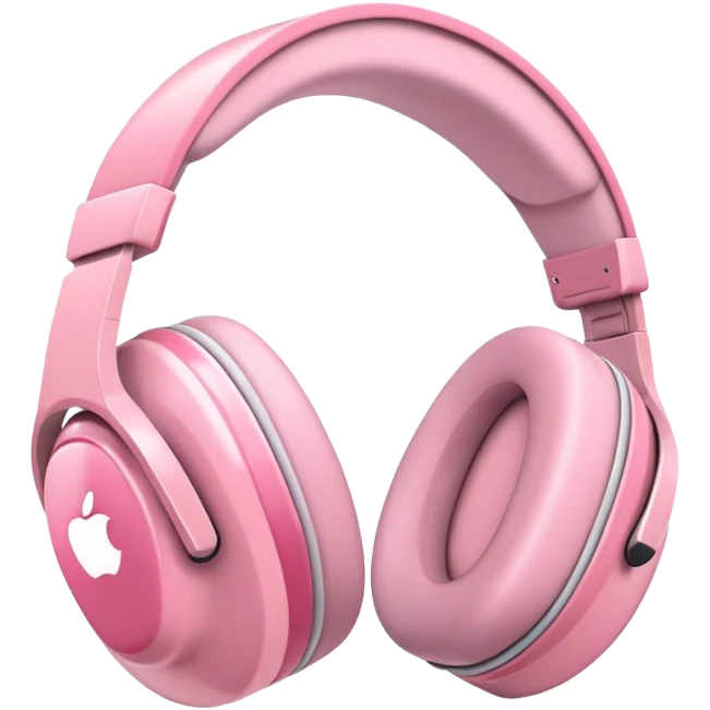 Casque apple rose pastel  emoji