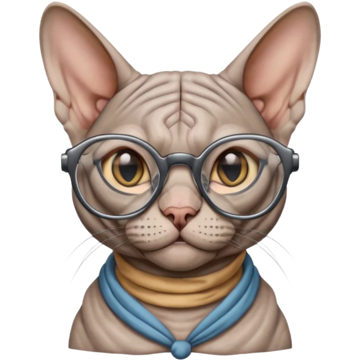 sfenks cat with glasses emoji