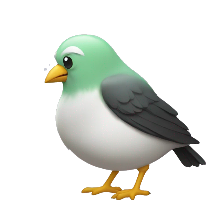 A bird farting emoji