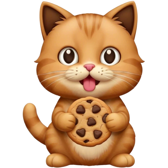 Cat eating a cookie emoji