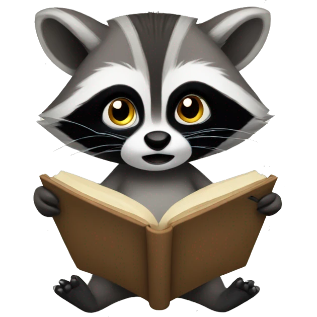 Racoon Reading  emoji