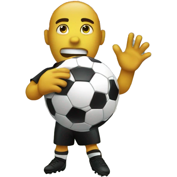 Soccer in a goal emoji