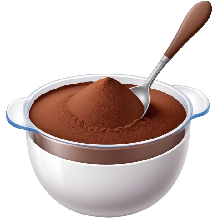 Nesquik chocolate powder being scooped with a spoon from its container emoji