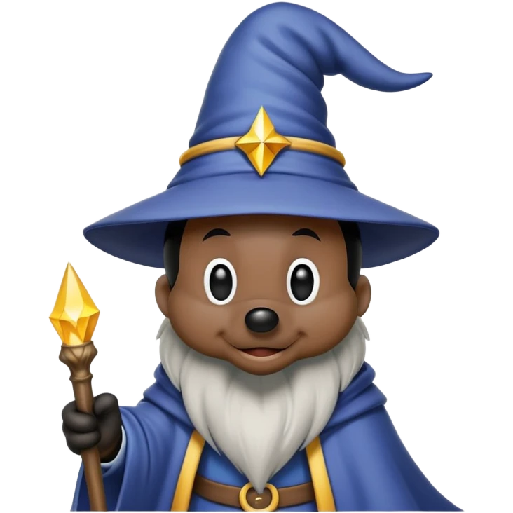 Mickey mouse with wizard hat emoji