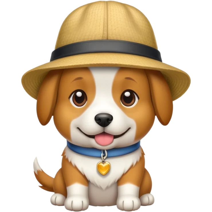 Dog with  hat emoji