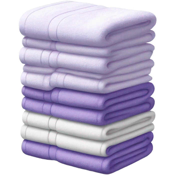 Light purple and white  stacked towels emoji