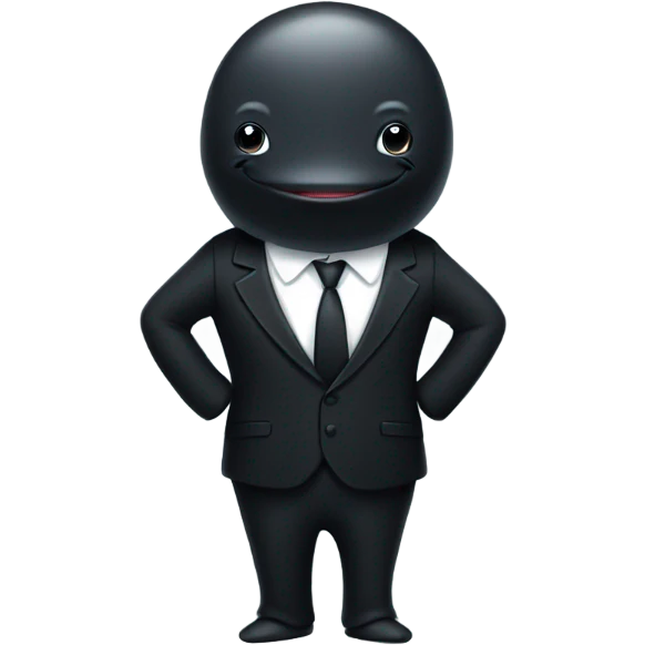 whale with black suit emoji