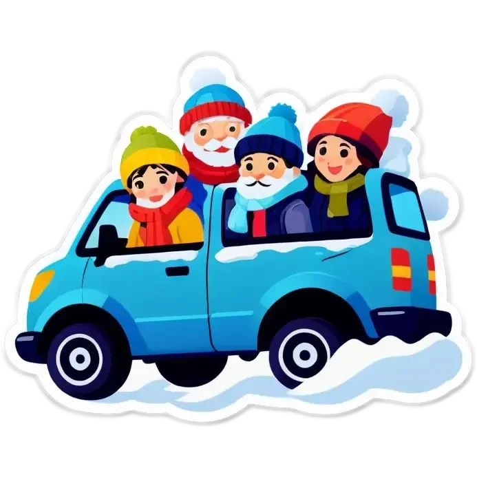 A group that drives Shido in the winter emoji