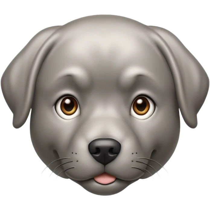 Silver labrador emoji