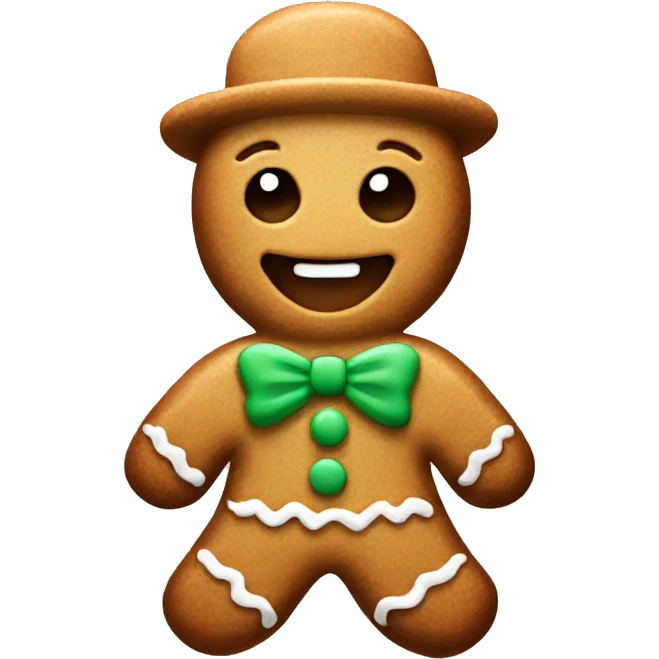 Cute gingerbread man emoji