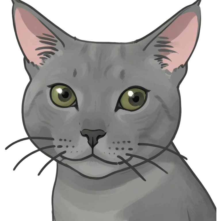 Gray Cat with one clipped ear emoji