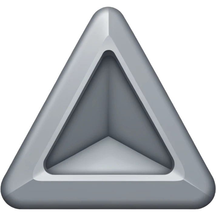 gray triangle parallel to the left, 60 degrees inclined, plain emoji