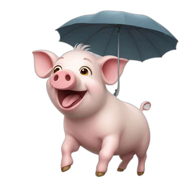 Un cochon volant emoji