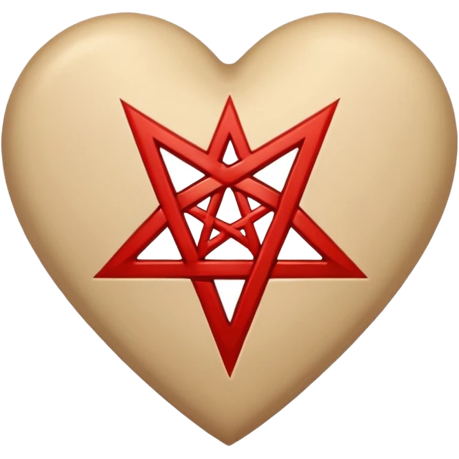 beige heart satanic emoji