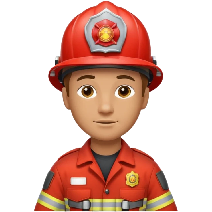 bombero con uniforme clásico y casco emoji