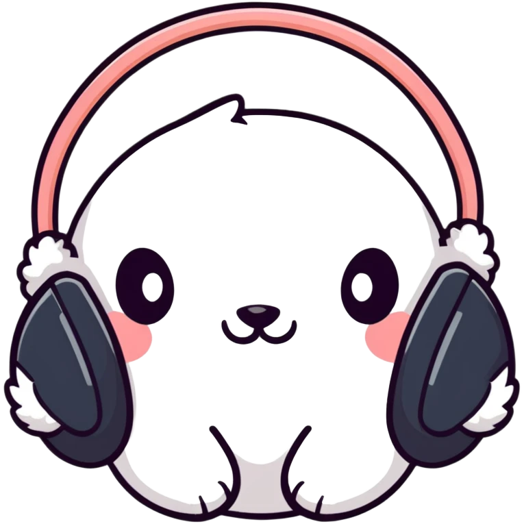 white winter ear muffs, cozy and fluffy emoji