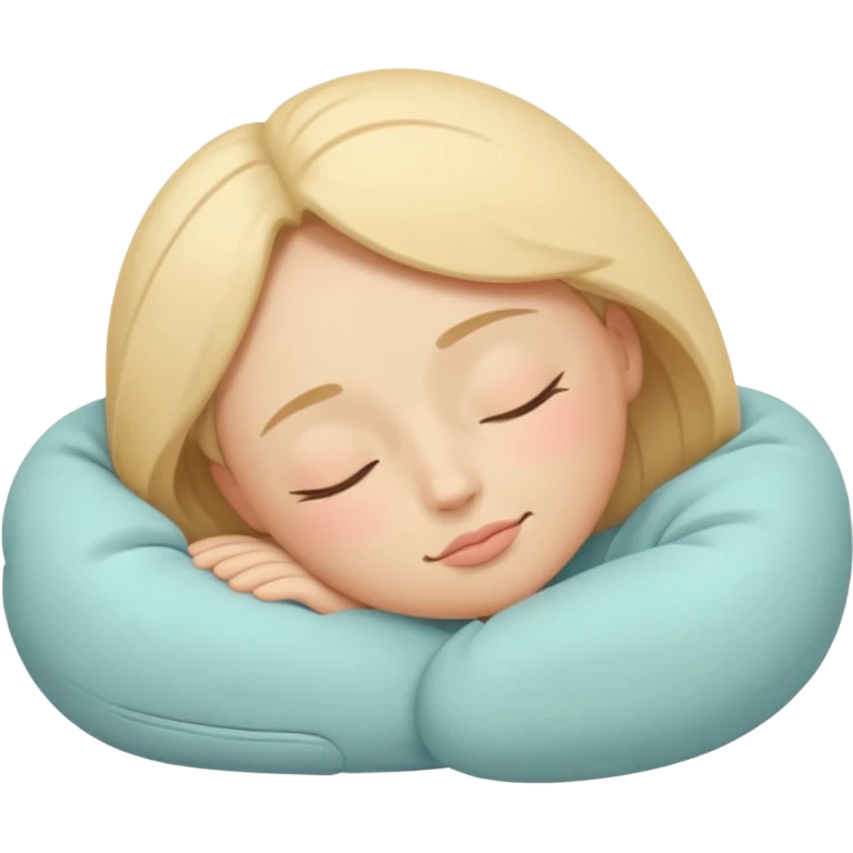minimal flat emoji of a relaxed sleepy face,
closed eyes with soft curve,
peaceful expression,
gentle warm pastel colors,
calm wellness aesthetic,
no cartoon sleep symbols,
transparent background,
vector style
 emoji