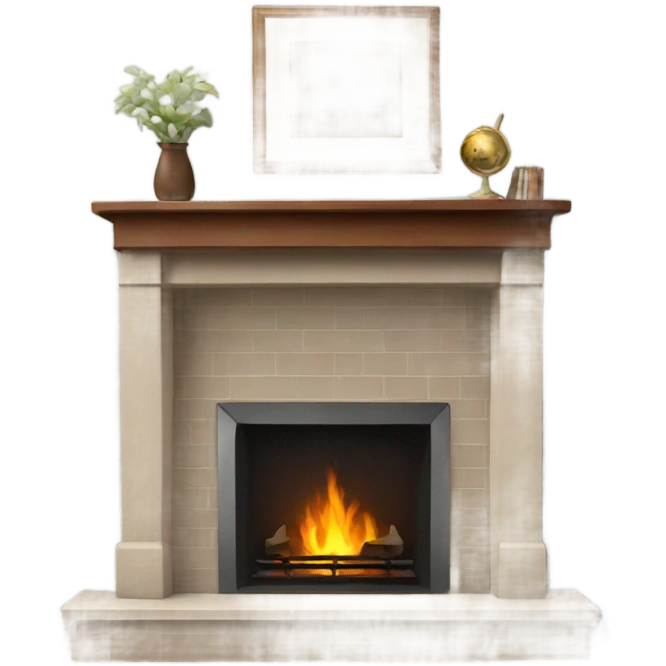 Realistic fireplace  emoji