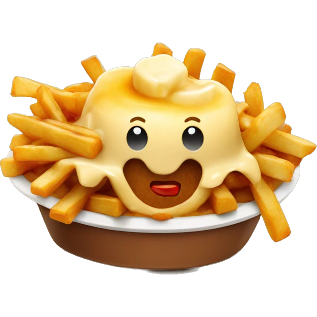 Poutine qui mange une poutine emoji