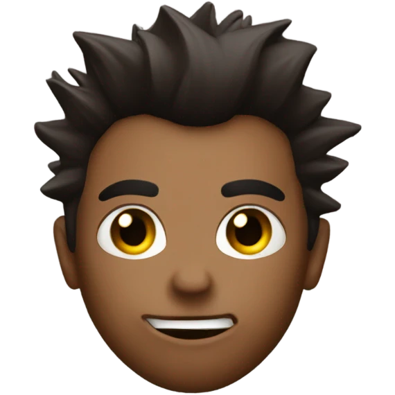 Dark Brown Punk heart emoji