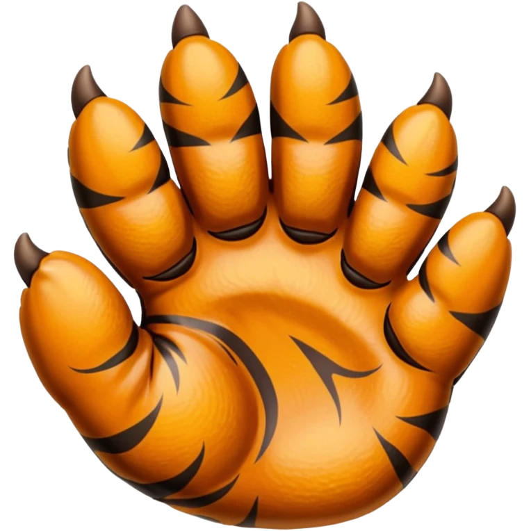 tiger paw five finger  emoji
