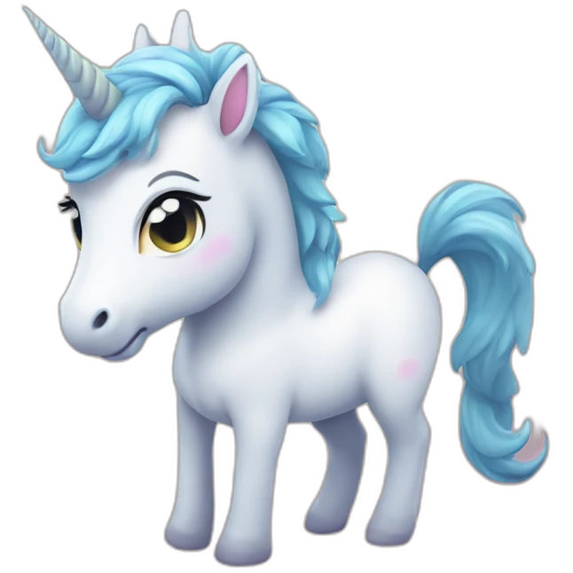 Une licorne cute emoji